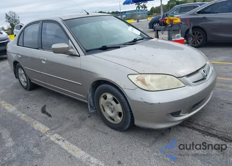 2005 Honda Civic Hybrid из США, поврежденный, VIN JHMES96605S019996